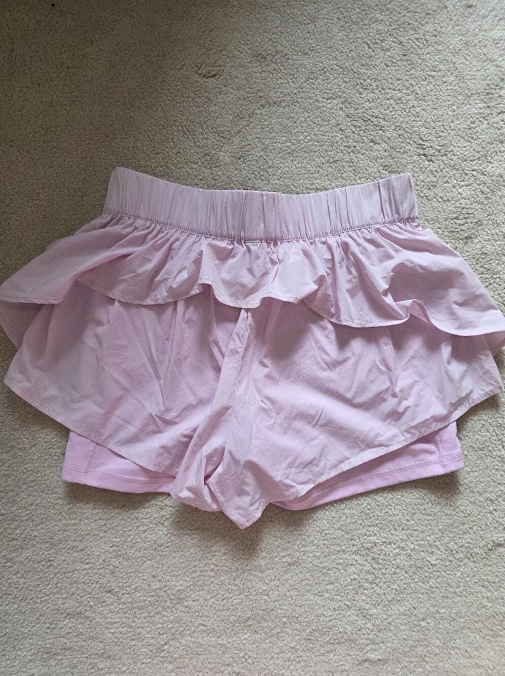 Pink Ruffle Blogilates Shorts - Picture 4 of 7